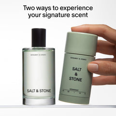 Salt & Stone 48-hour deodorant close-up: strong protection without aluminum for lasting freshness.