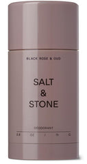Salt & Stone aluminum-free deodorant bottle demonstrates long-lasting odor protection.
