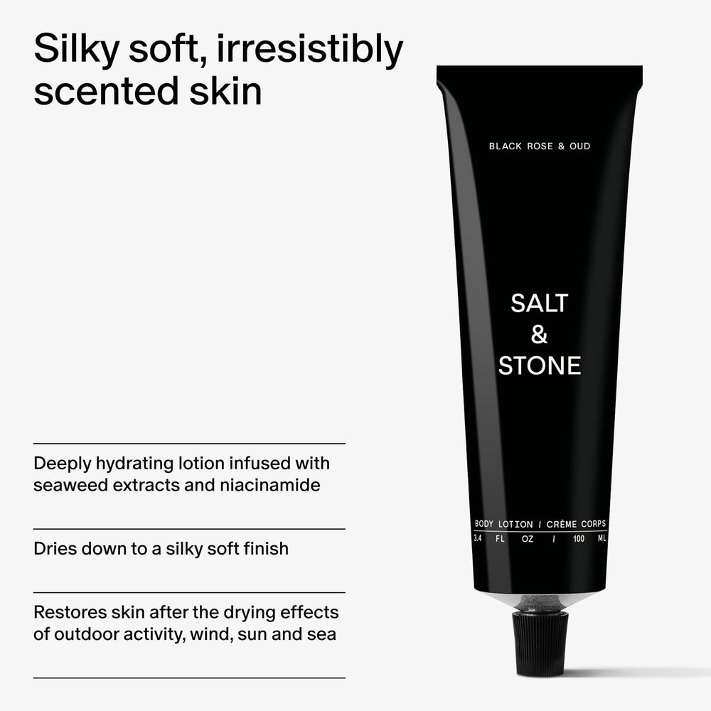 Salt & Stone lotion packaging outside box, gift-ready presentation