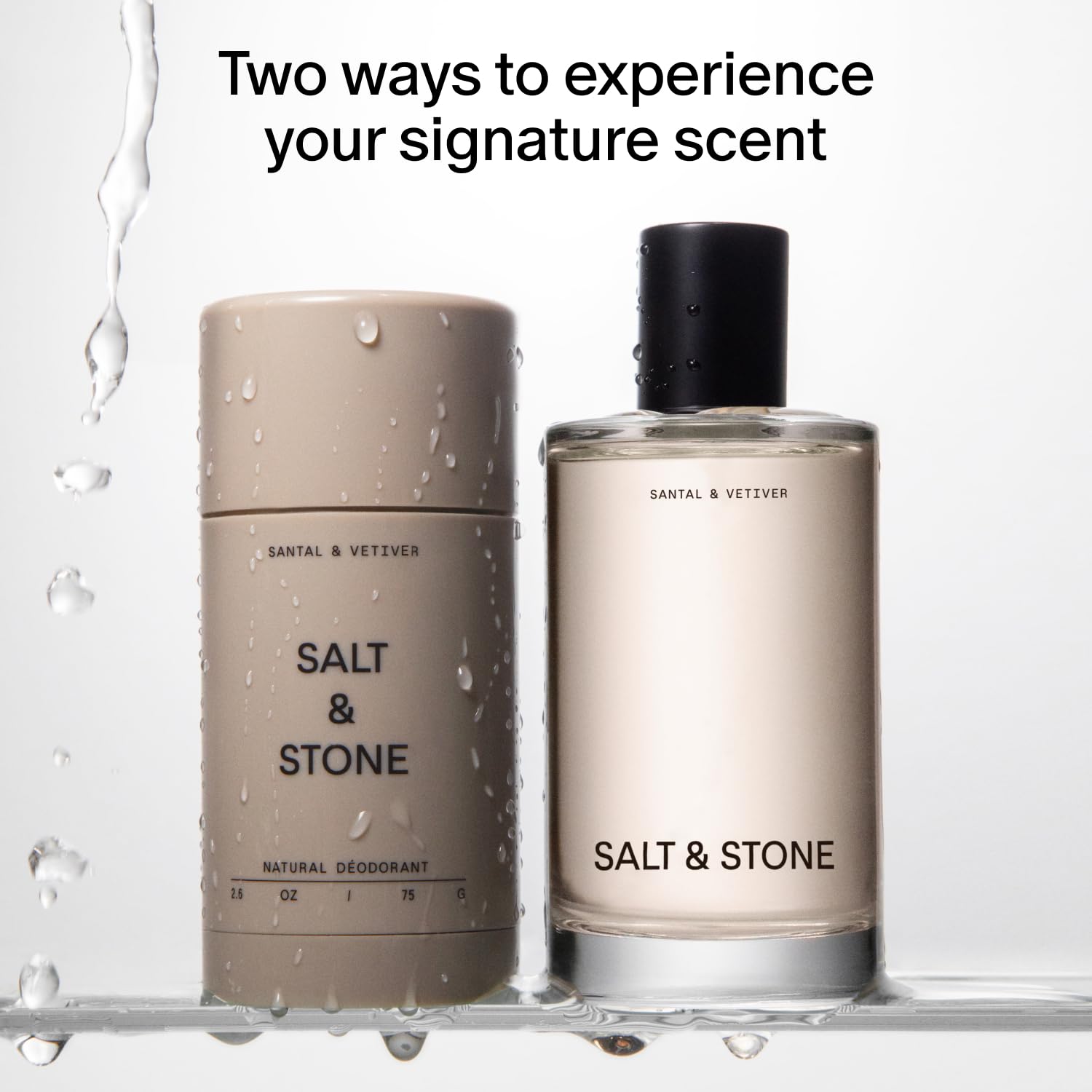 Salt & Stone Signature Scent Duo body mist bottle for hydrating fragrance layering.