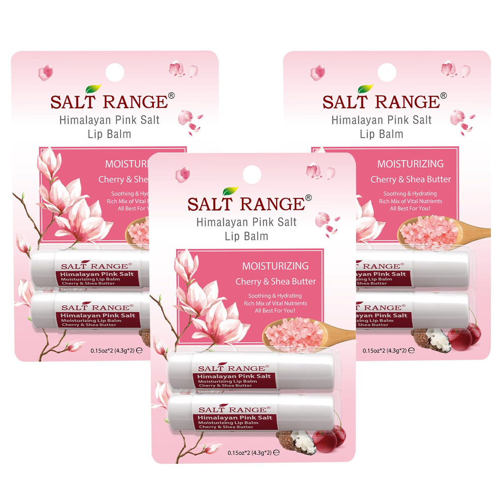 Salt Range natural-solution lip balm cherry-shea-butter tube for smooth application.