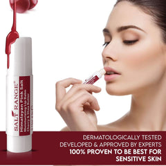 Salt Range organic-shea-butter lip balm packaging with travel-friendly design for on-the-go moisture.