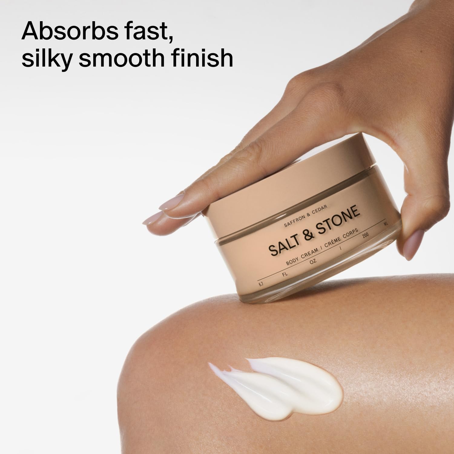 Salt & Stone saffron cedar unisex scent offers warm, coastal-inspired aroma.