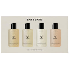 Salt & Stone label closeup emphasizes vegan, clean ingredients and dye-free formula.