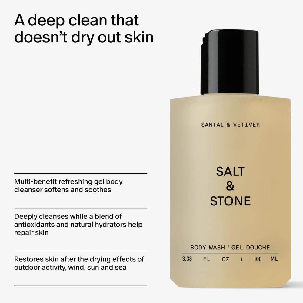 Salt & Stone unisex-use scene demonstrates suitability for both women and men.