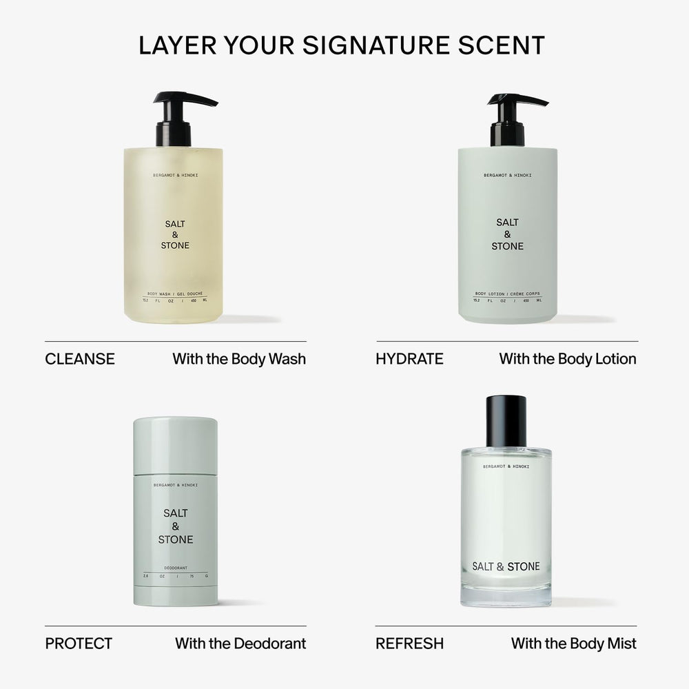 Salt &amp; Stone deodorant application glide smooth and transfer-free formula