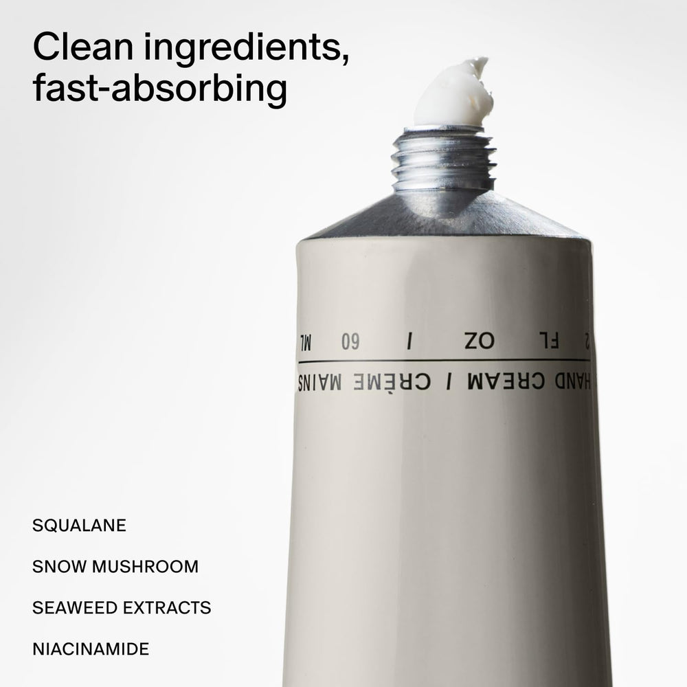 Salt & Stone Hand Cream Santal & Vetiver woodsy scent evokes a cozy fragrance.