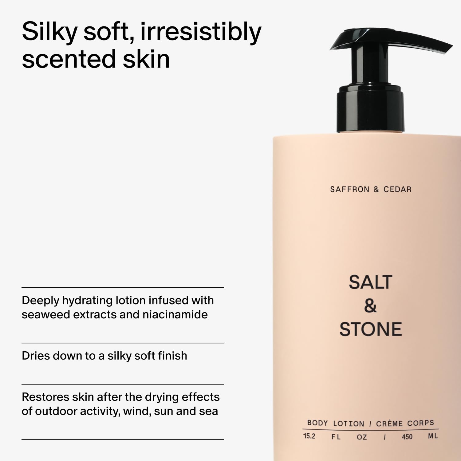 Salt & Stone packaging box highlights vegan and cruelty-free certification.