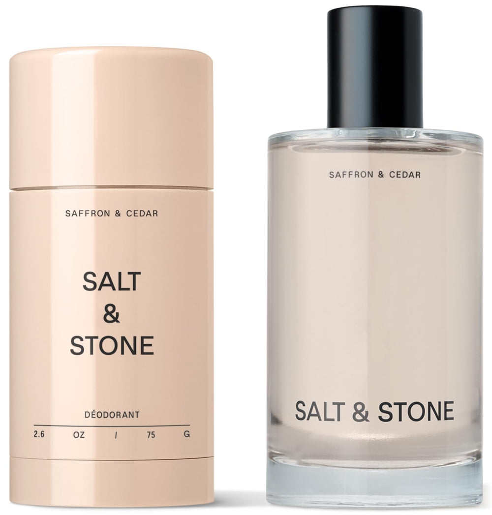 Salt & Stone signature scent duo pack with aluminum-free protection and body mist.