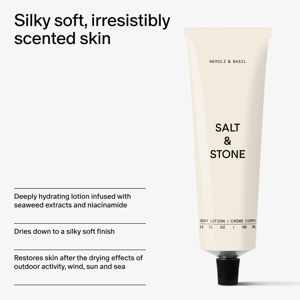 Salt & Stone vegan cruelty-free badge signals clean, ethical skincare.