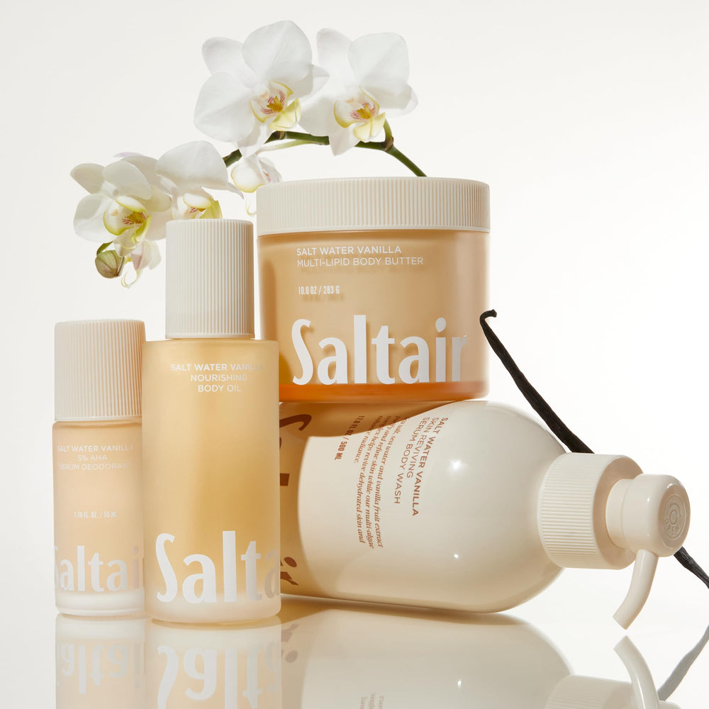 Saltair 10oz jar on shelf for premium body care