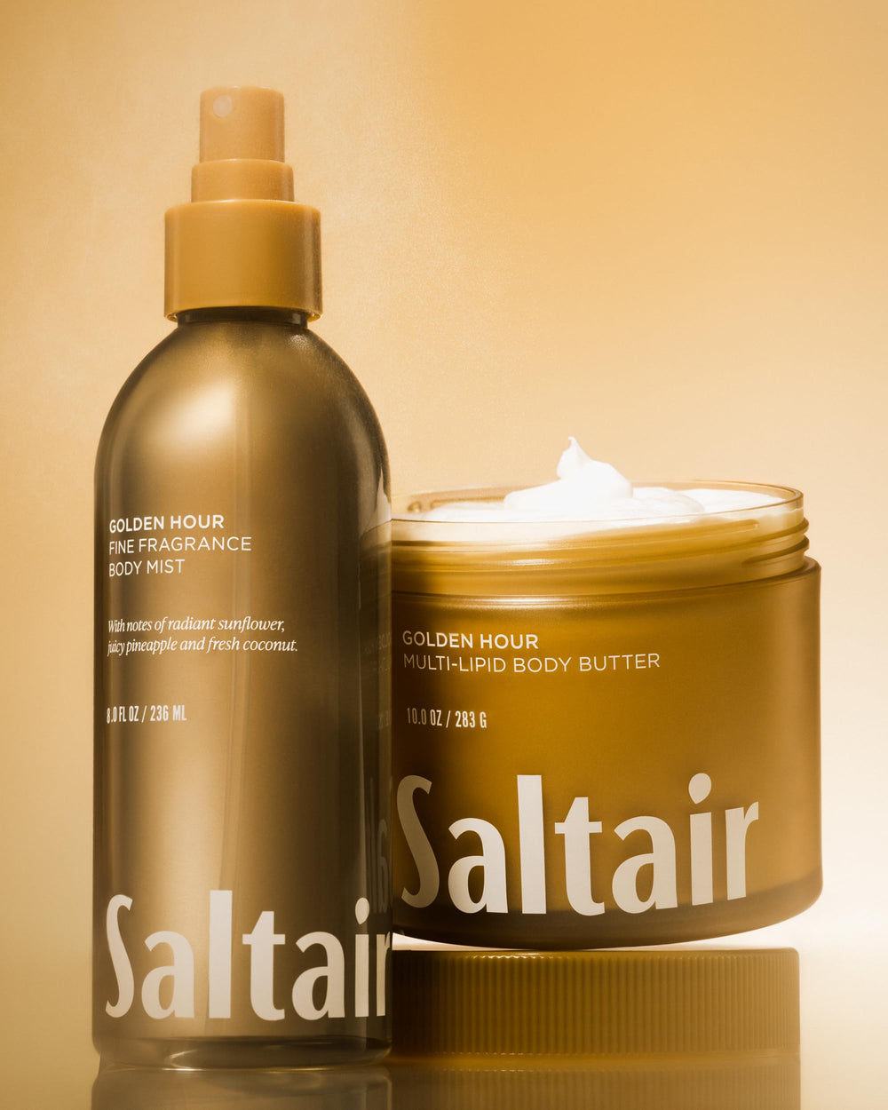 Saltair body mist label close-up showcasing cruelty-free vegan credentials