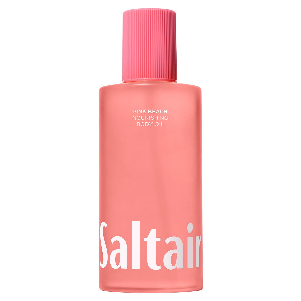 Saltair Body Oil pink beach bottle for luxurious hydration after showers.