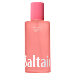 Saltair Body Oil pink beach bottle for luxurious hydration after showers.