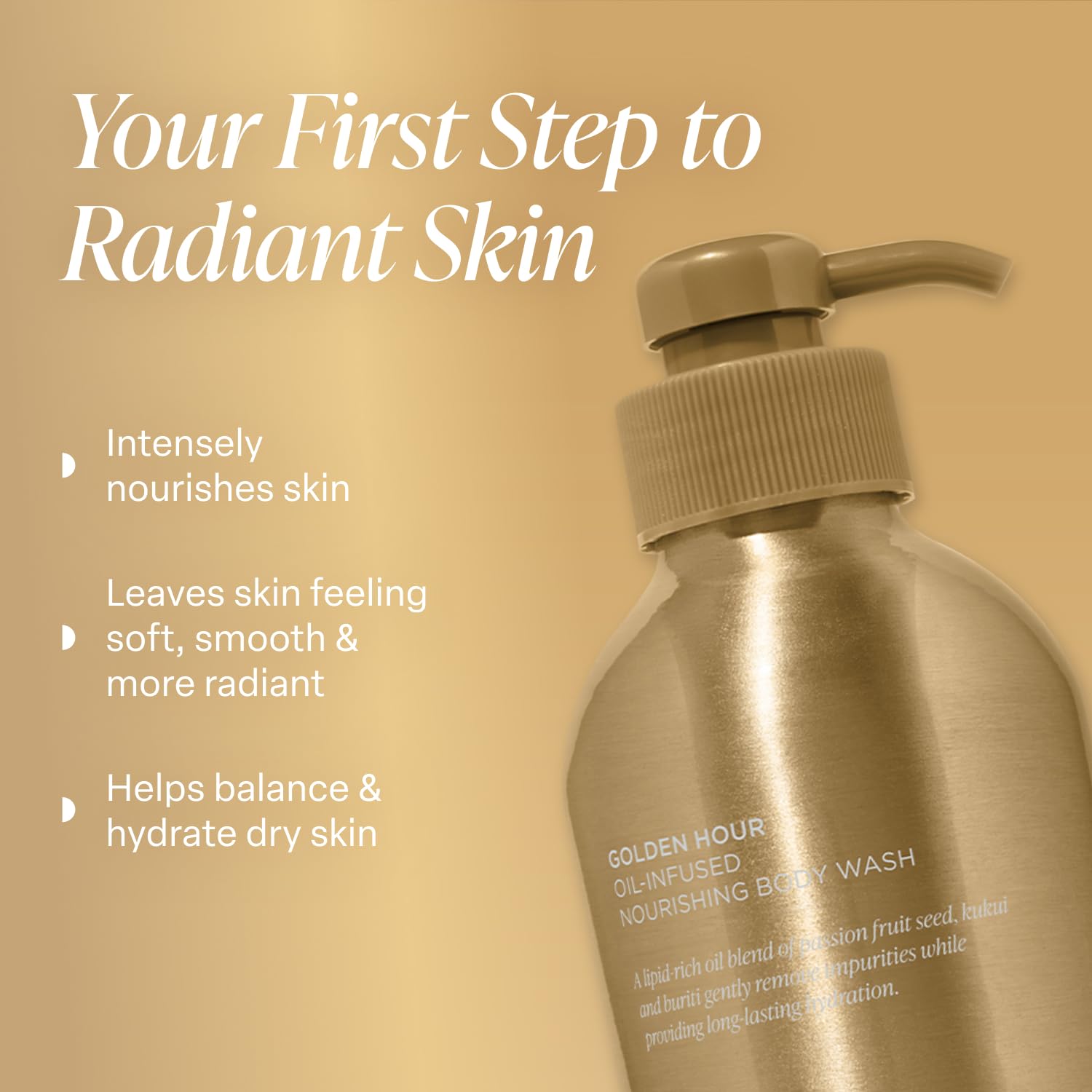 Saltair Golden Hour creamy lather on the skin for a refreshing cleanse