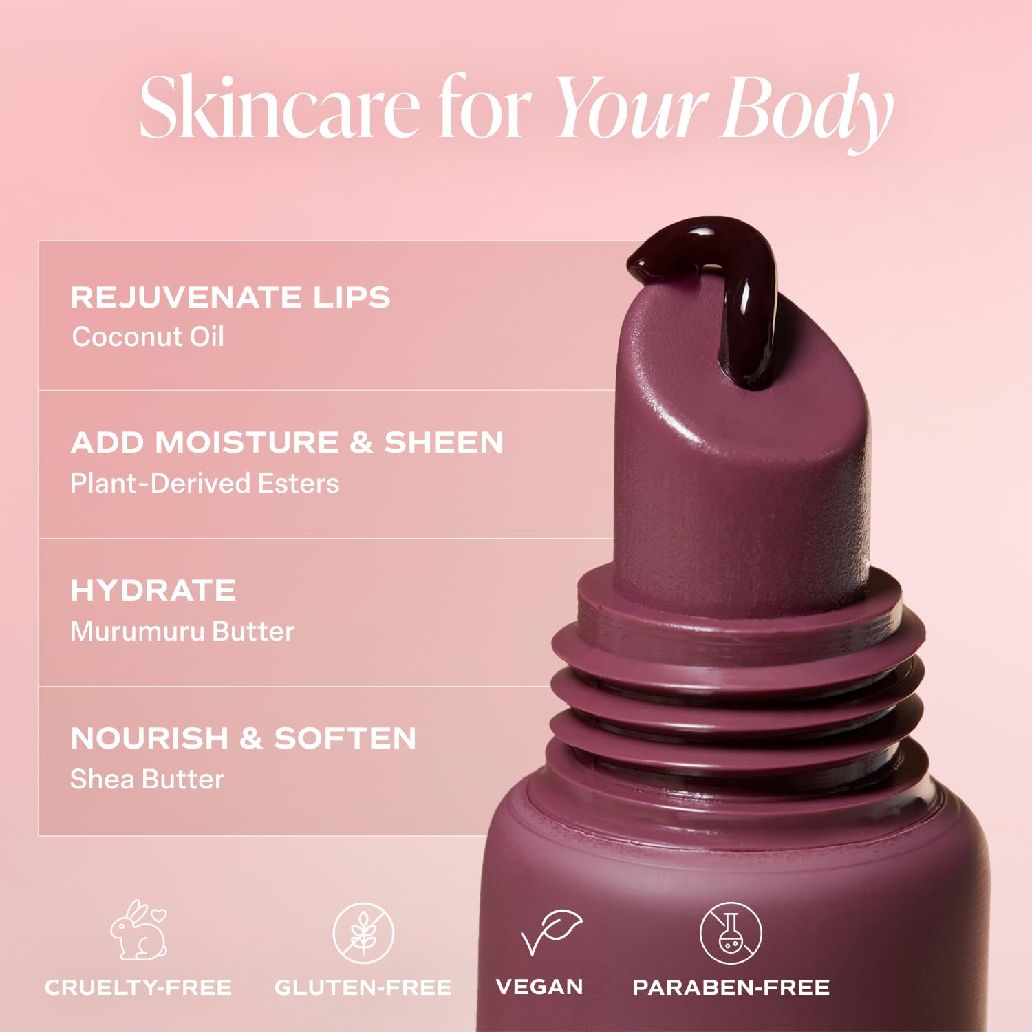 Saltair Lip Oil Balm Pearl-Tinted Gloss nourishes lips with radiant light-reflecting shine.