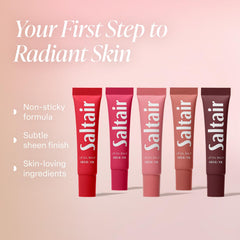 Saltair Lip Oil Balm Rose-Tinted Gloss adds color while keeping lips hydrated and soft.