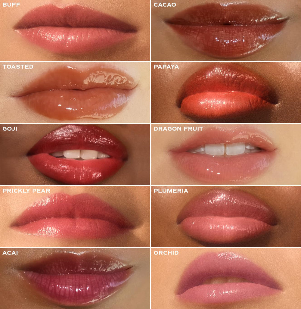 Saltair Lip Oil Balm Vintage Pink-Tinted Gloss brightens lips while providing hydration.