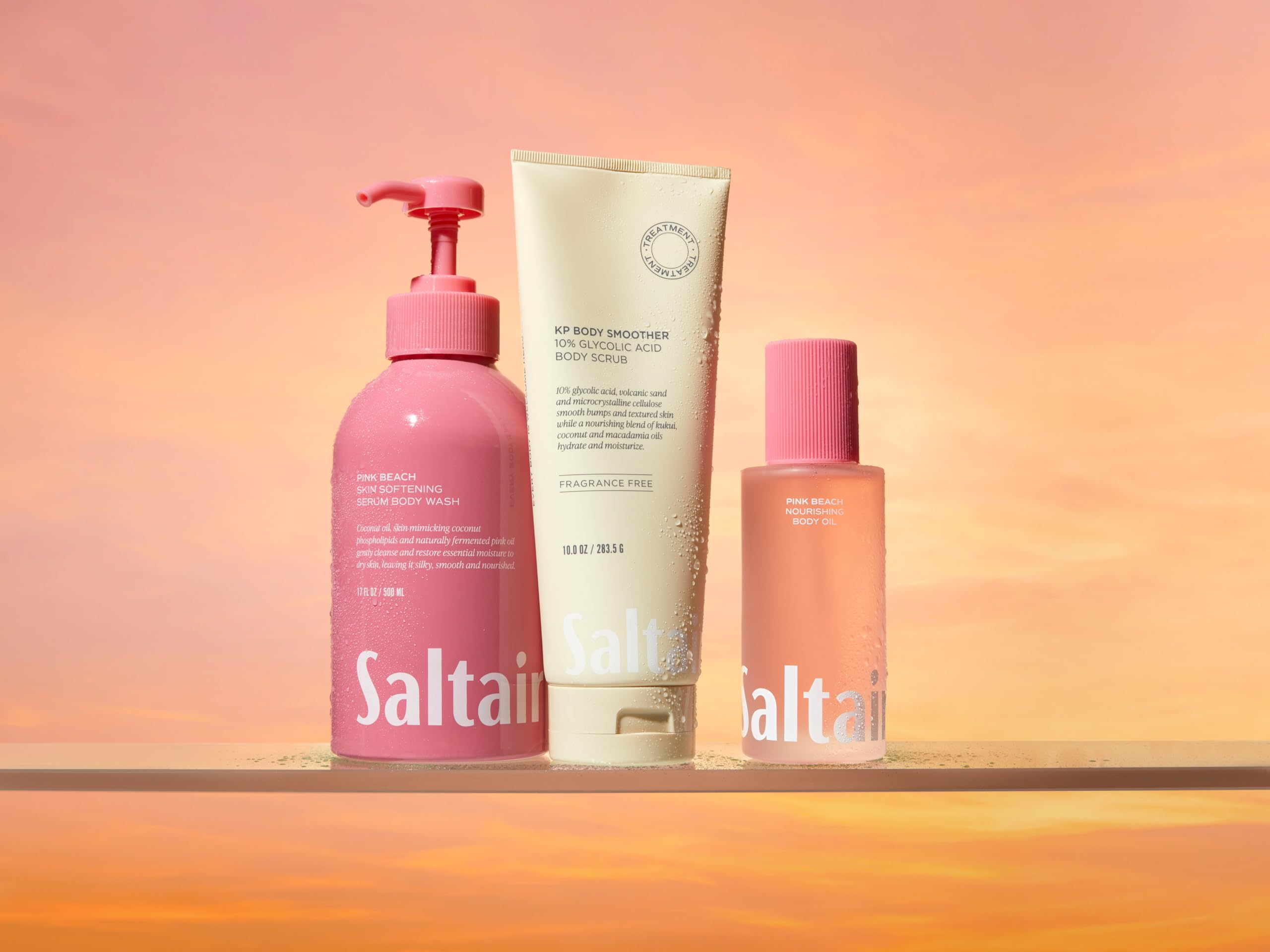 Applying Saltair KP Body Scrub creates a refreshing, smoothing sensation.