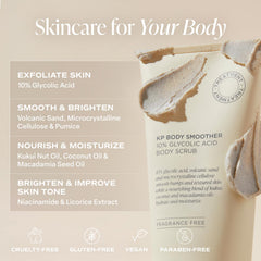 Saltair KP Body Scrub with kukui and macadamia oils nourishes skin.