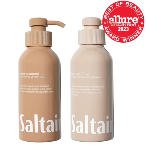 Saltair Moisture Bound conditioner bottle promoting smooth, frizz-control results for soft, manageable hair