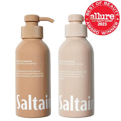 Saltair Moisture Bound conditioner bottle promoting smooth, frizz-control results for soft, manageable hair
