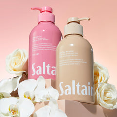 Saltair Monoi oil pour—deeply nourishing moisture to relax skin.
