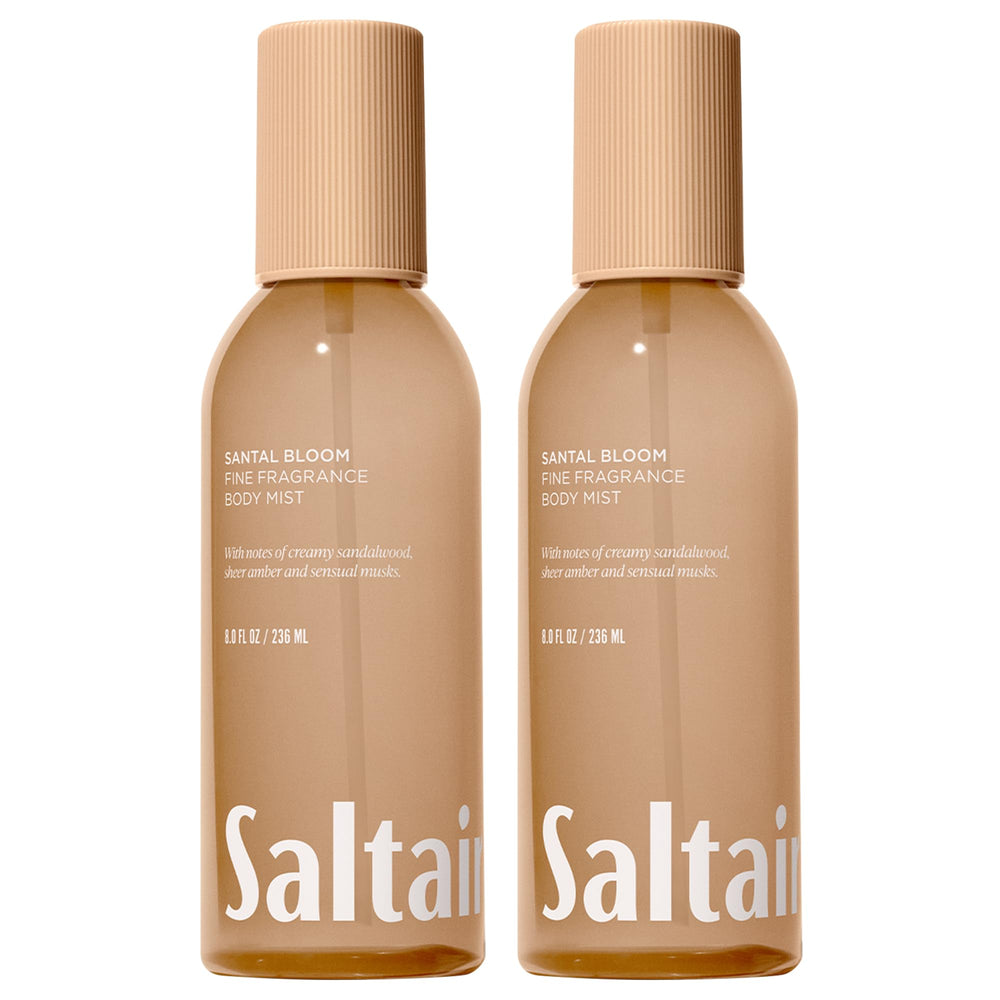 Saltair Santal Bloom two-pack bottles on display for long-lasting daily fragrance.