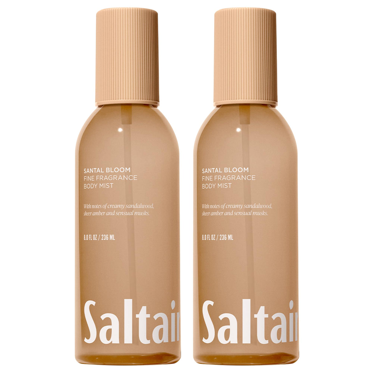 Saltair Santal Bloom two-pack bottles on display for long-lasting daily fragrance.