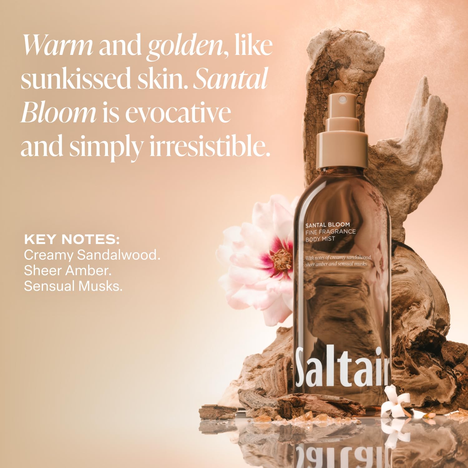Saltair Santal Bloom beach vibe lifestyle shot suggesting coastal escape.