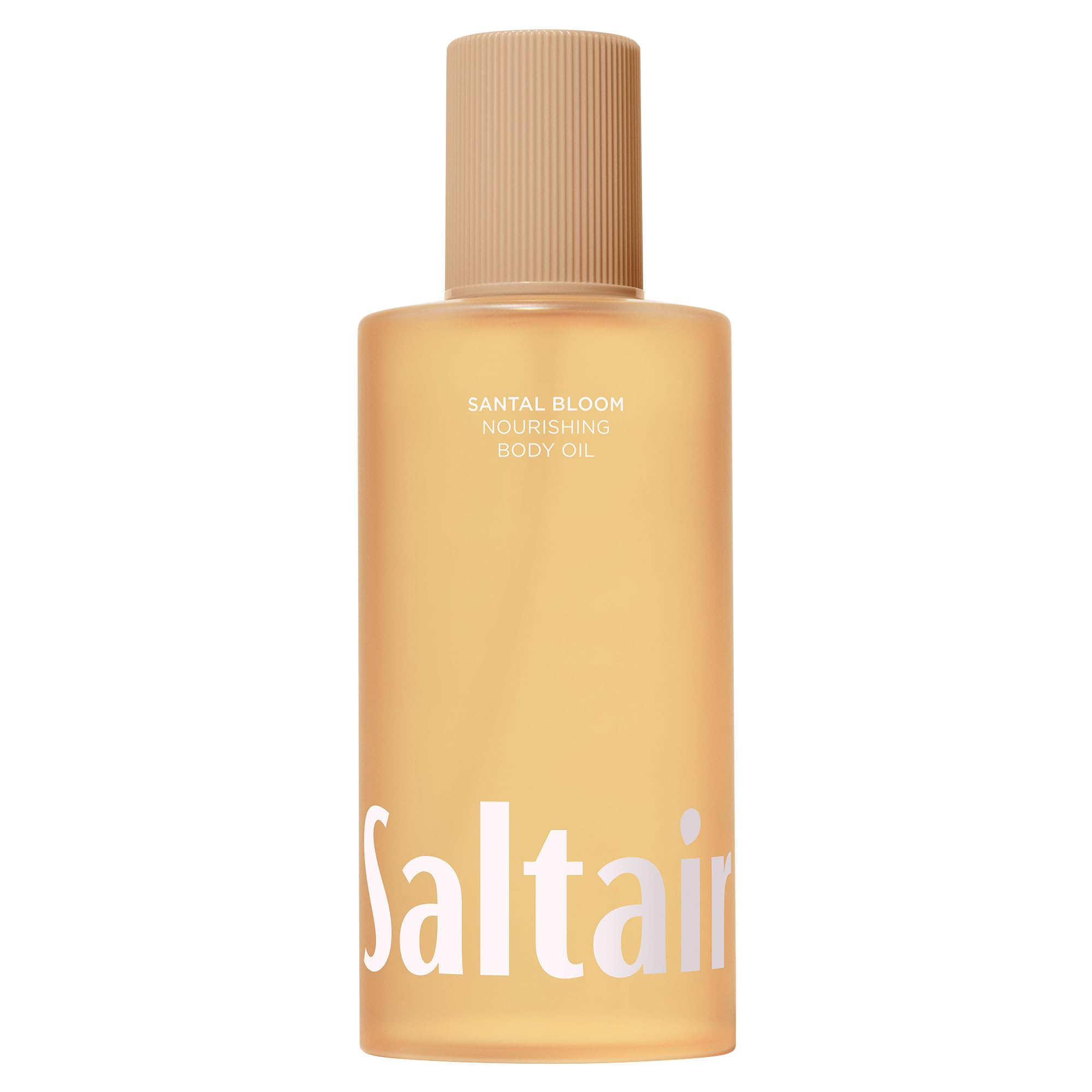 Saltair Santal Bloom bottle demonstrates quick-absorbing hydration after shower.