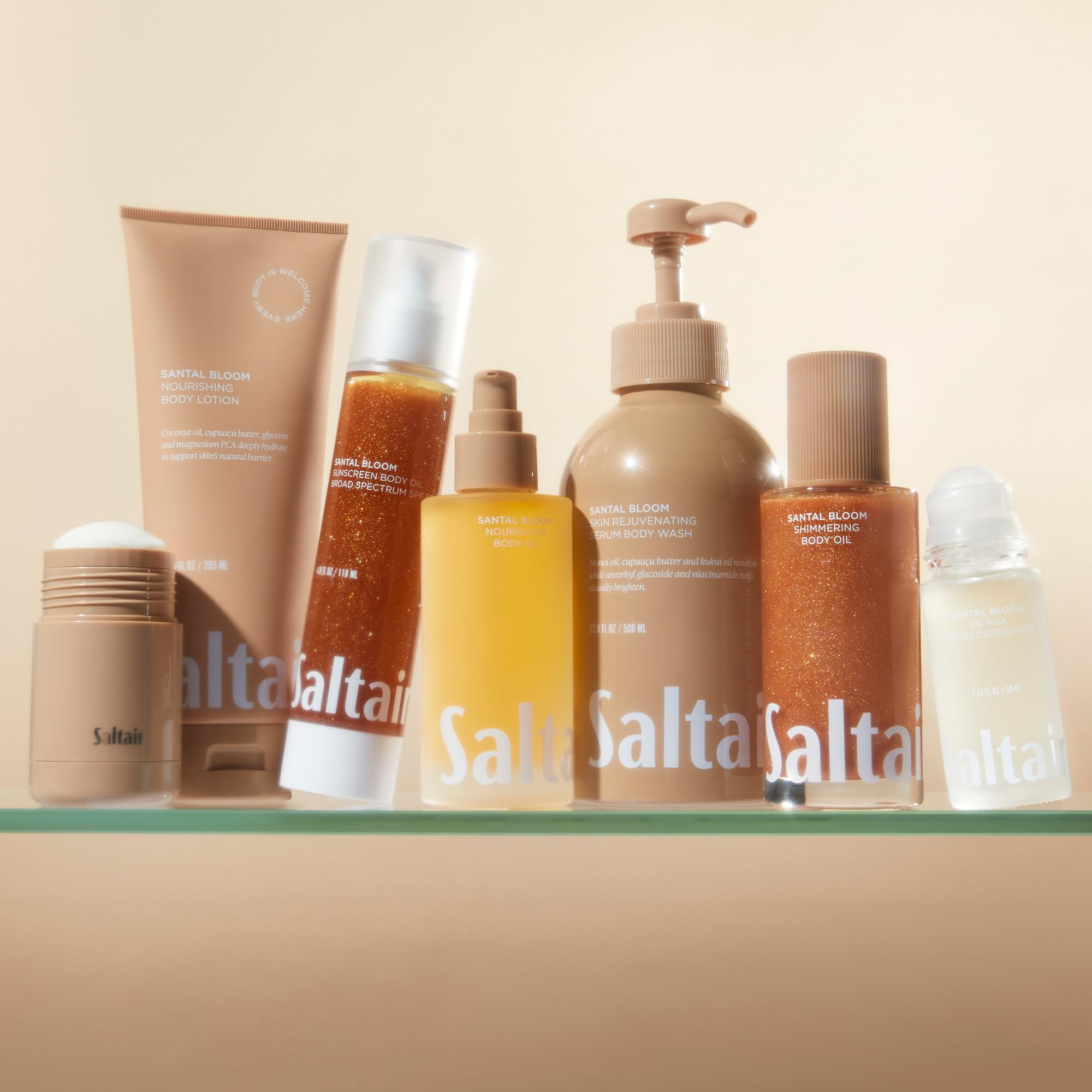 Saltair Santal Bloom ingredients glycerin and magnesium PCA for skin comfort