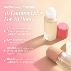Saltair Serum Deodorant roll-on applicator demonstrates smooth, non-sticky application.