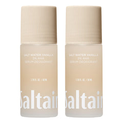 Saltair Serum Deodorant Salt Water Vanilla bottle highlights fragrance and long-lasting freshness.