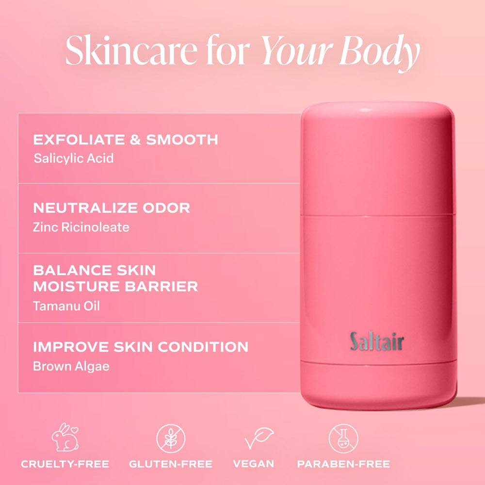 Saltair Skincare Deodorant refillable-case demonstrates sustainable, body-friendly refill option