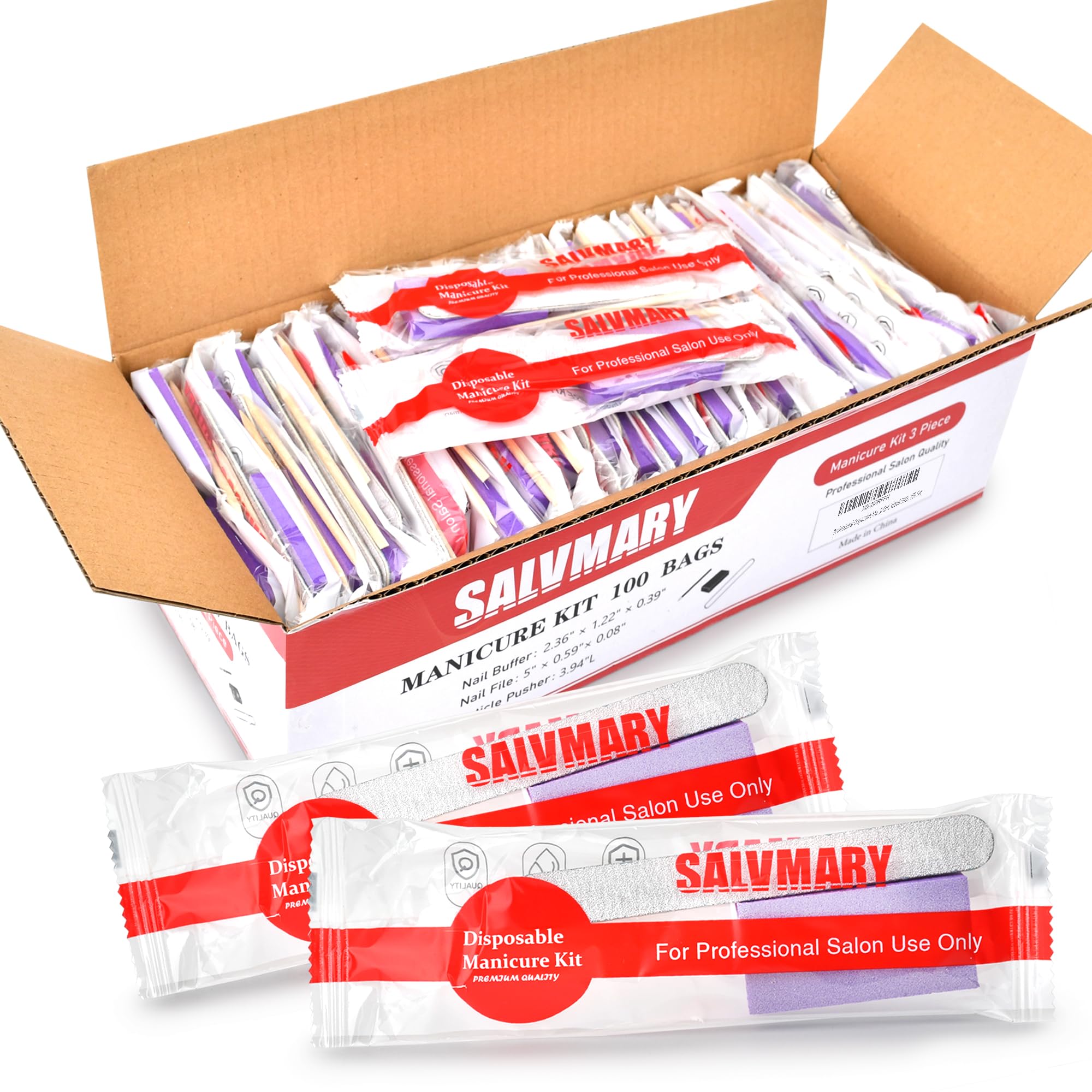 SALVMARY disposable manicure kit packaged for hygienic salon use and single-client convenience.