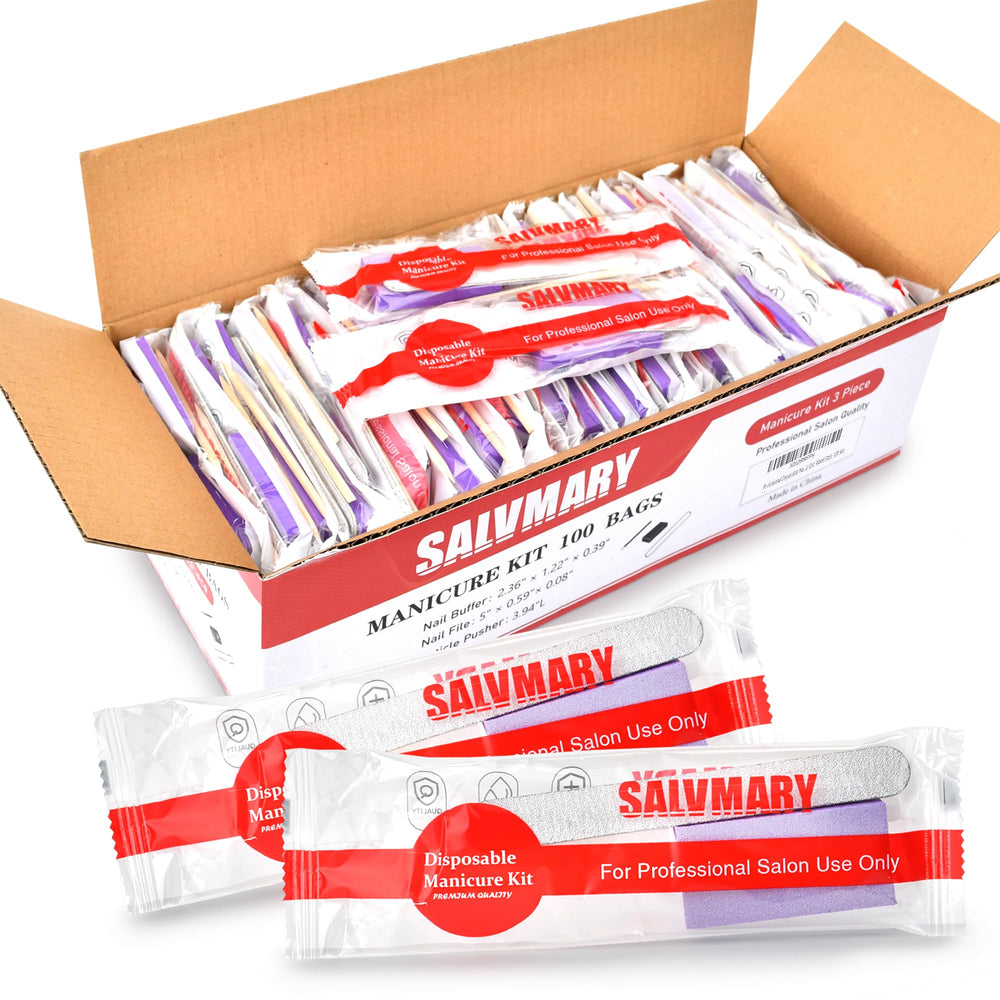 SALVMARY disposable manicure kit packaged for hygienic salon use and single-client convenience.