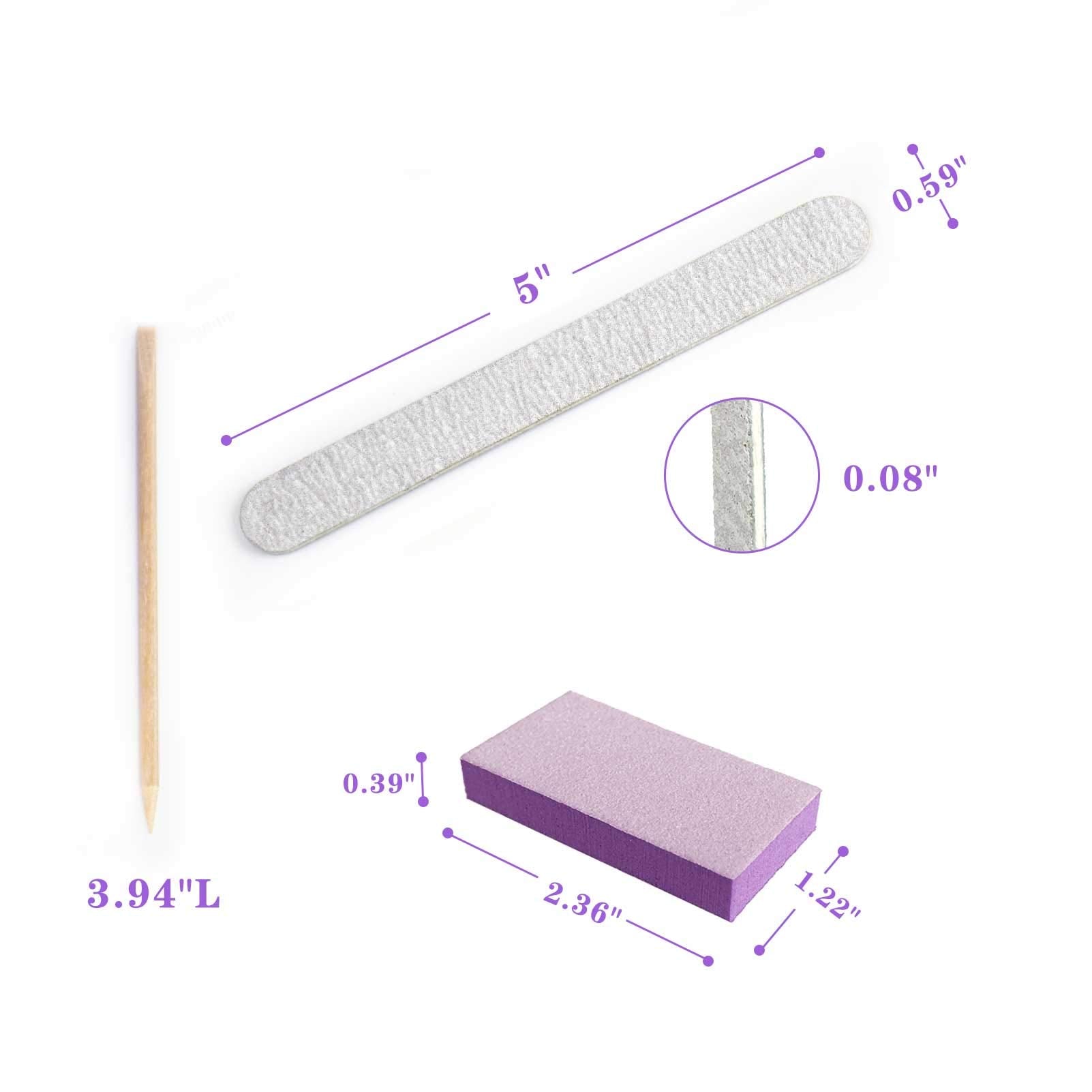 SALVMARY double-ended wood stick with pointed tip and beveled edge for cuticle and polish cleanup.