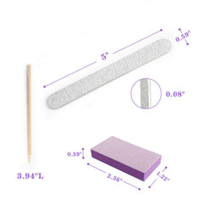 SALVMARY double-ended wood stick with pointed tip and beveled edge for cuticle and polish cleanup.