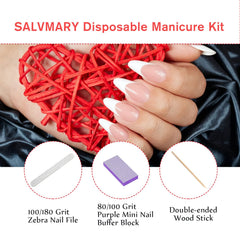 SALVMARY purple mini buffer 80/100 grit for prepping nails before polish.
