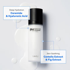 SAM'U PH Sensitive Cream Mist packaging closeup shows compact travel-friendly design.