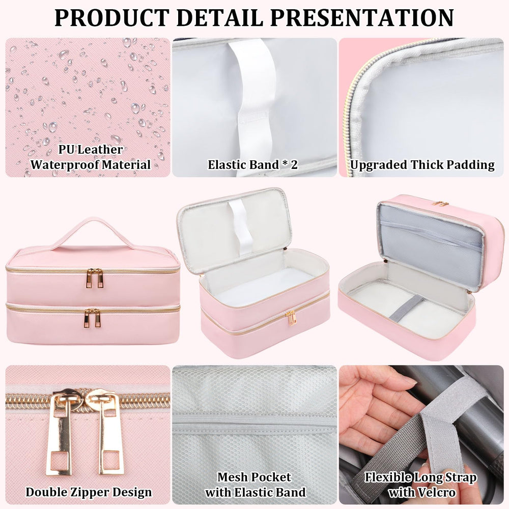 Sambois shark-flexstyle-case-pink-dense-compartments reveal organized storage.