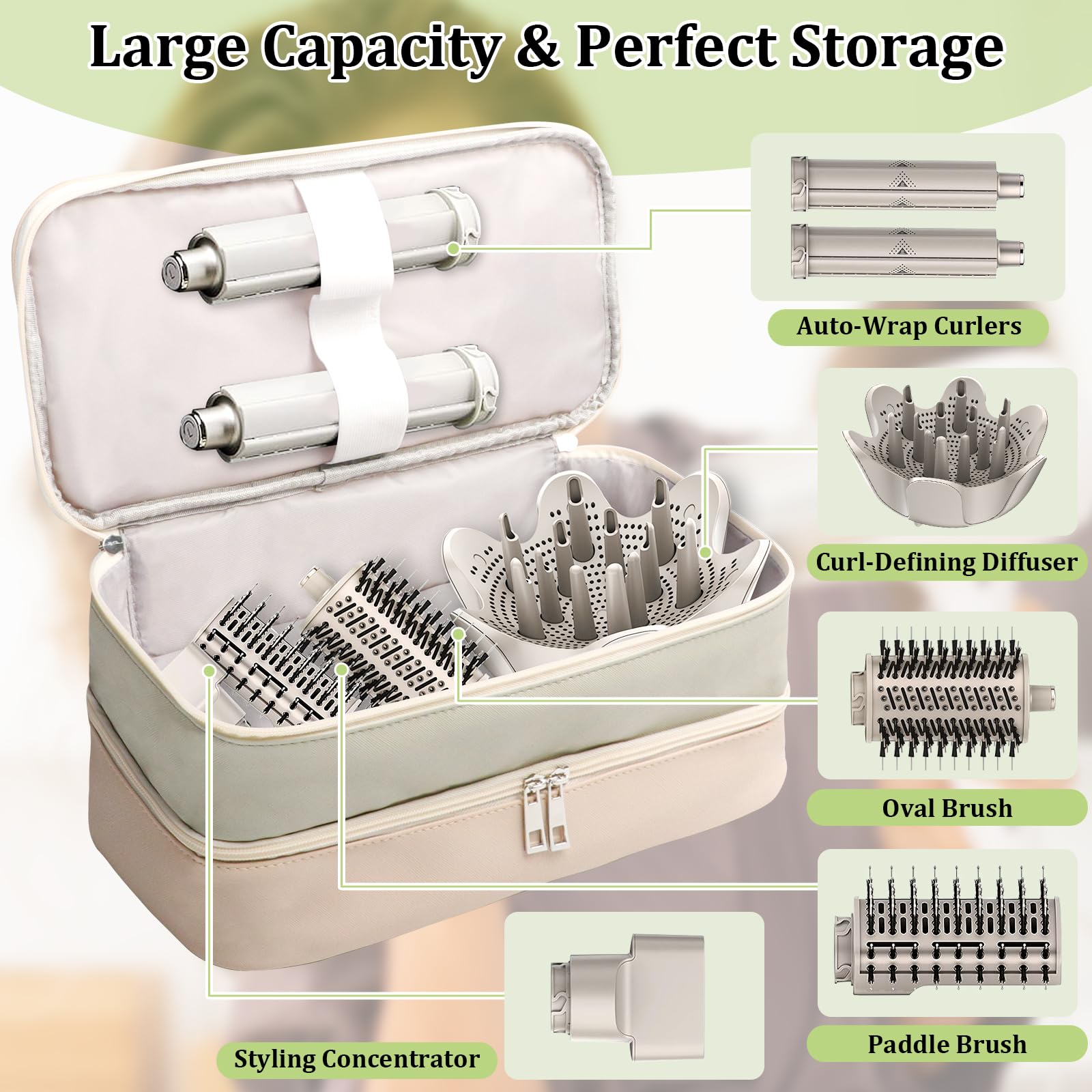 Sambois travel case interior shows soft lining to prevent scratches on accessories.