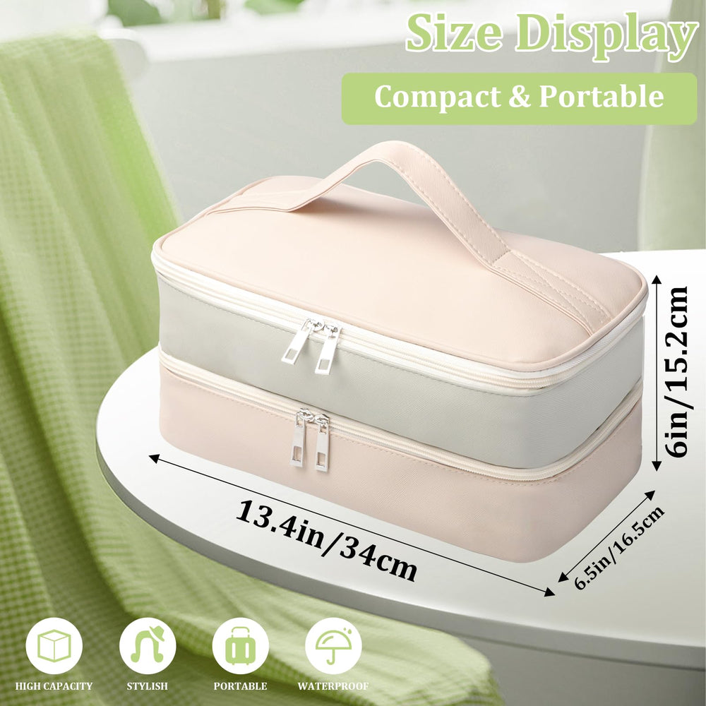 Sambois travel case top handle offers easy carrying during trips.