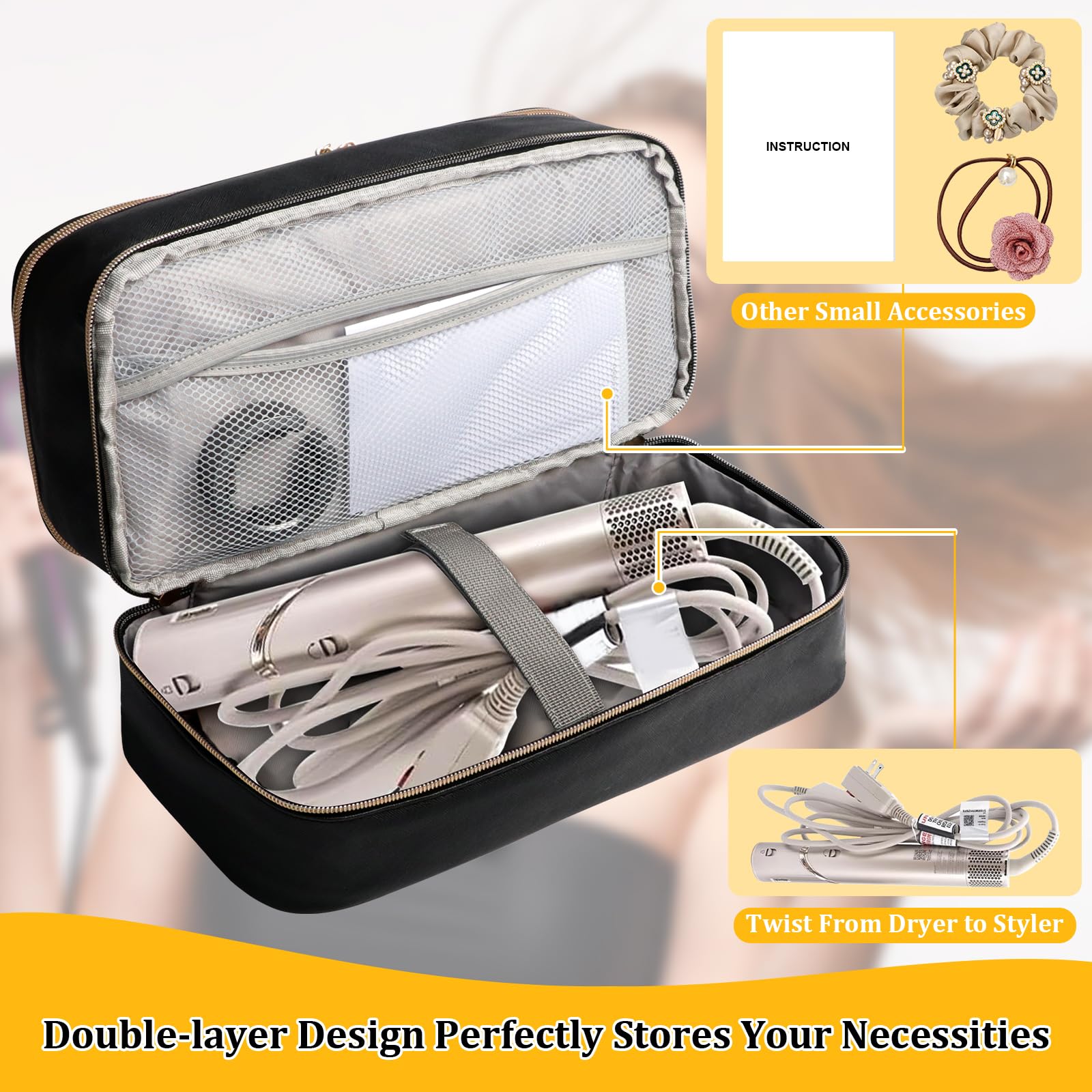 Sambois case with velcro strap shown securing the dryer during transit.