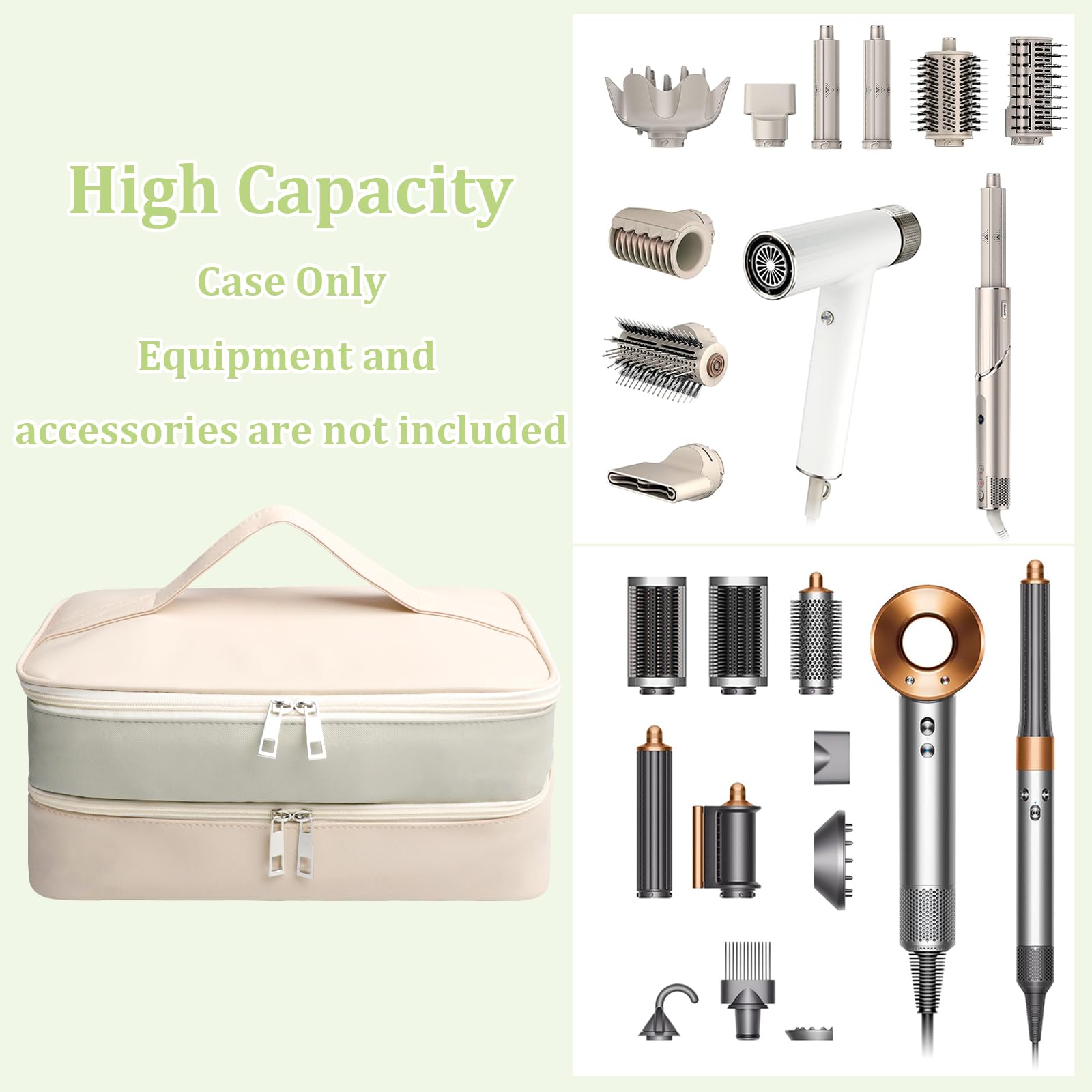 Sambois travel case waterproof PU leather exterior resists dust and moisture.
