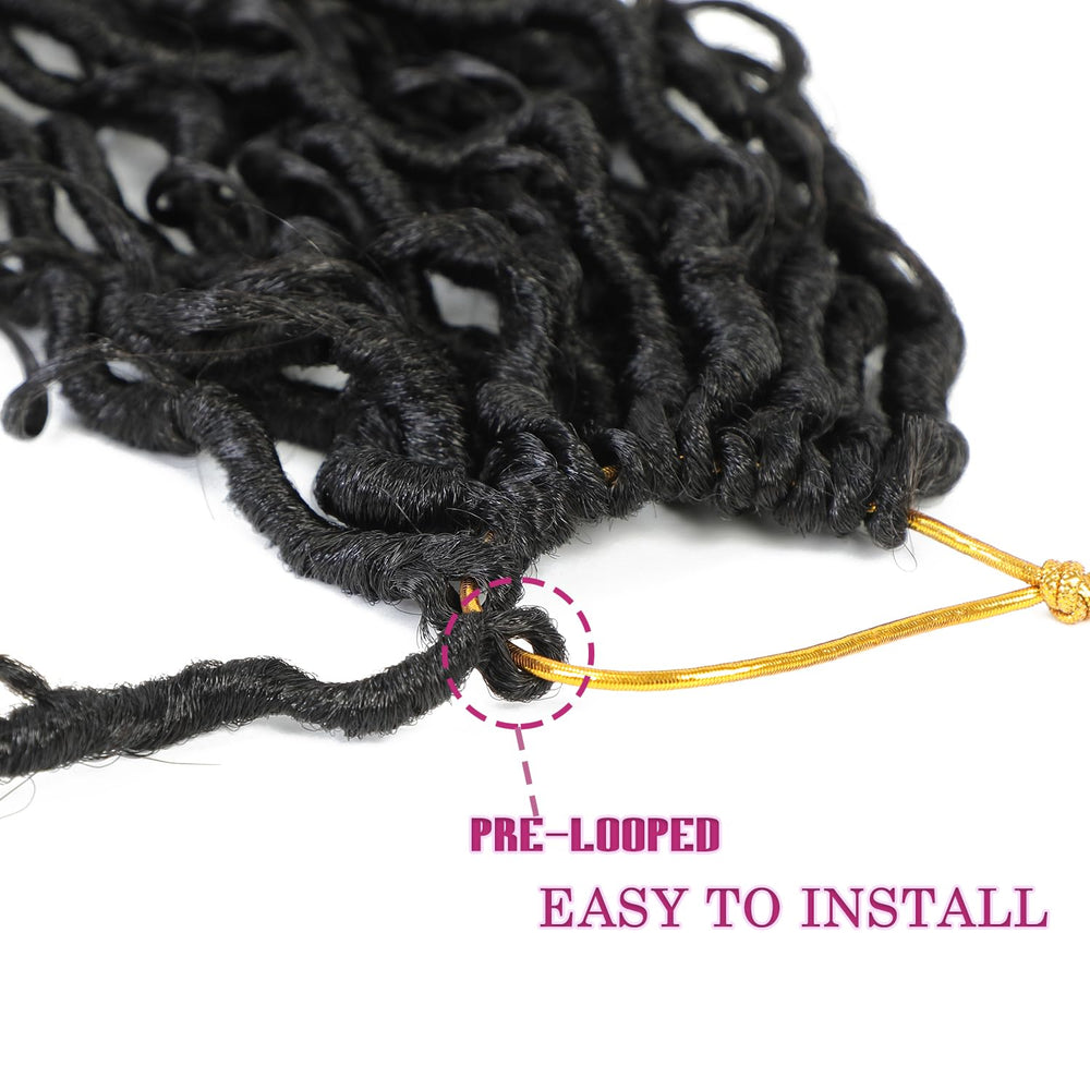 SAMBRAID Goddess Locs are 100% synthetic with a handmade look and easy care.
