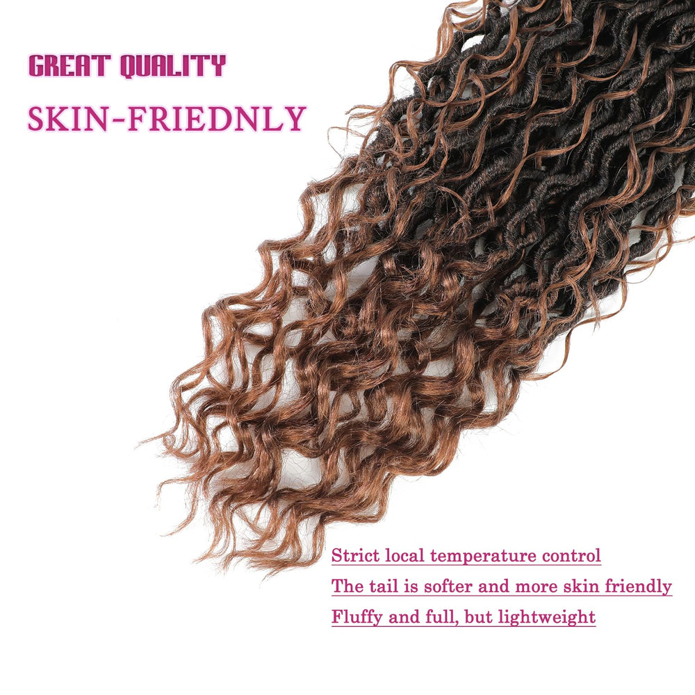 SAMBRAID Goddess Locs 18in length provides mid-back coverage.