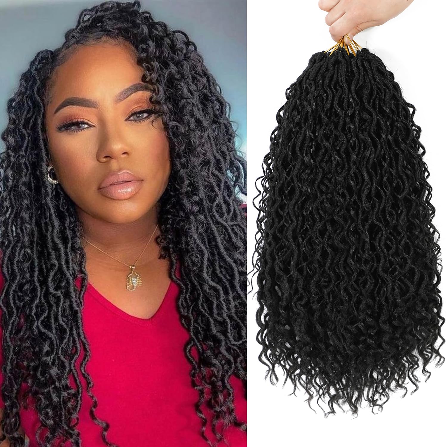 SAMBRAID Goddess Locs 8 packs offer full head coverage with boho-inspired style.