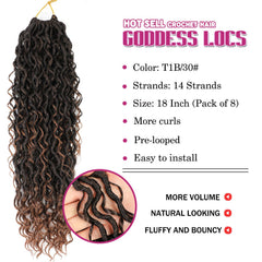 SAMBRAID Goddess Locs 8 packs side view highlights natural texture and volume.